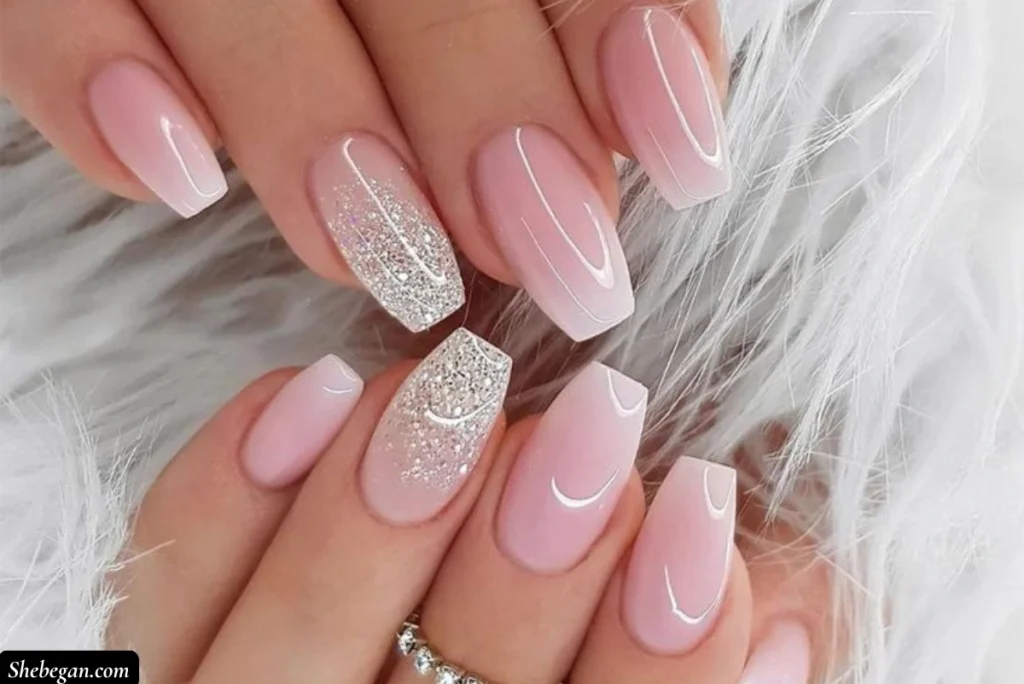 Pink and White Acrylic Nail Designs