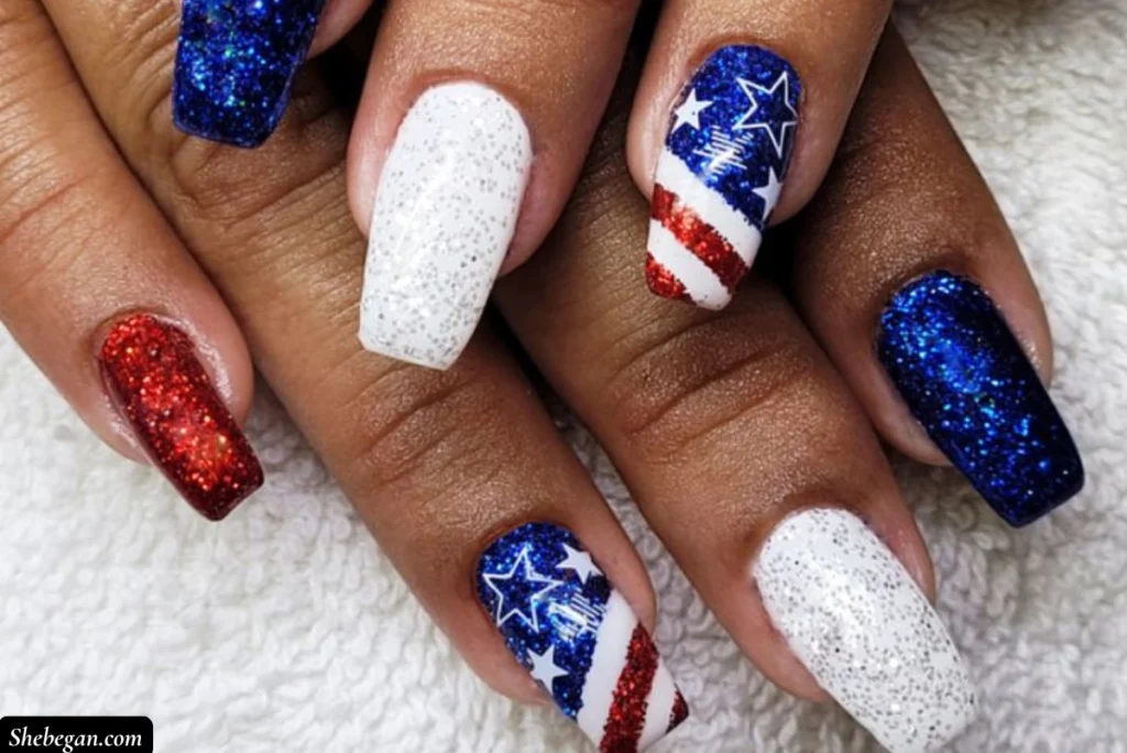 4th of July Acrylic Nail Designs