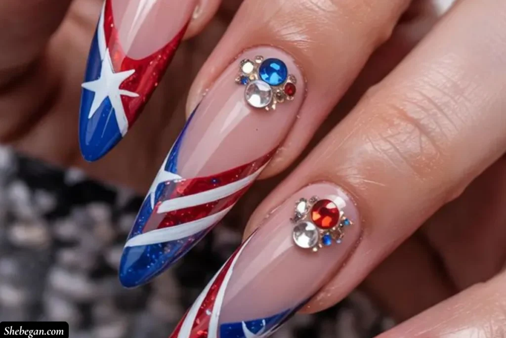 4th of July Acrylic Nail Designs