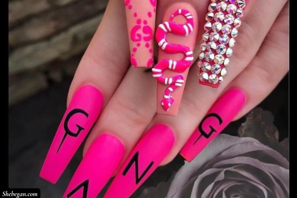 Coffin Acrylic Nail Ideas
