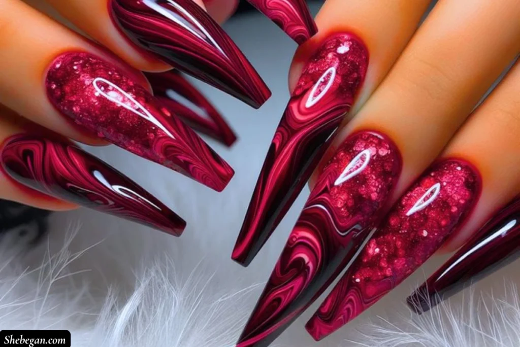 Coffin Acrylic Nail Ideas