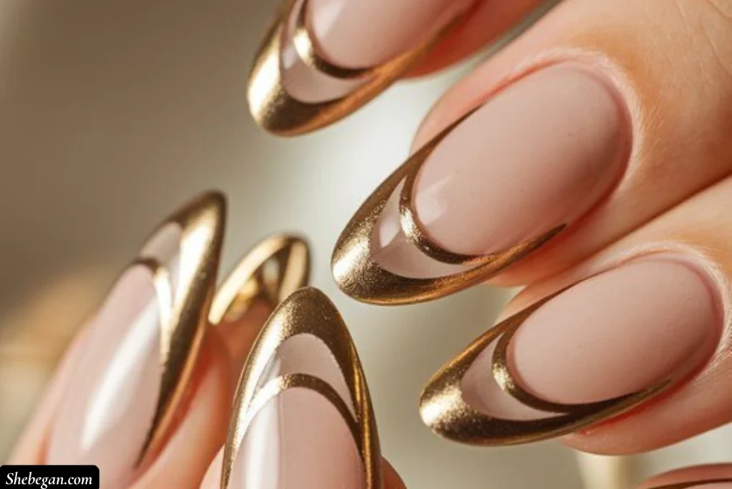Rose Gold French Manicure Ideas