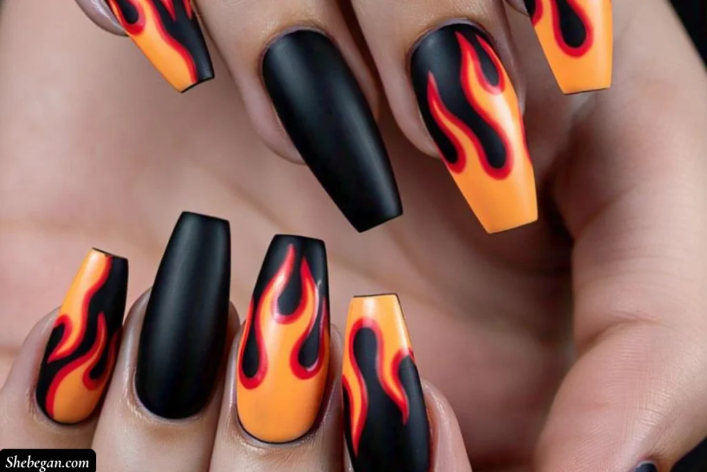 Coffin Acrylic Nail Ideas