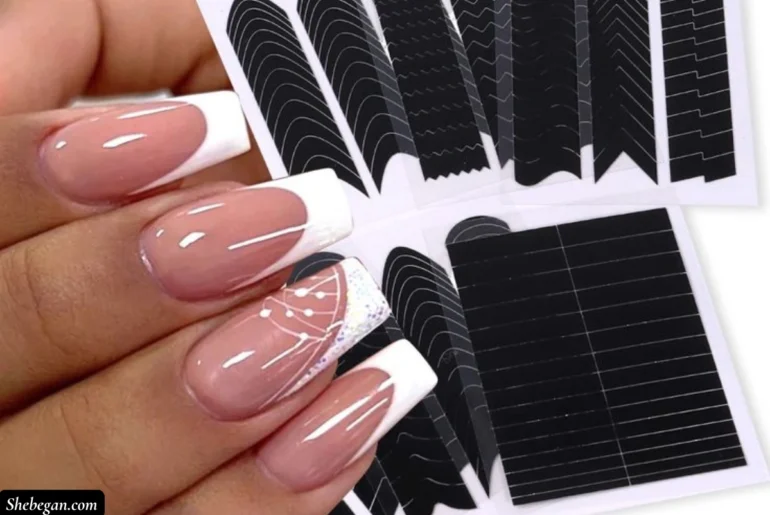 French Manicure Without Guide Strips