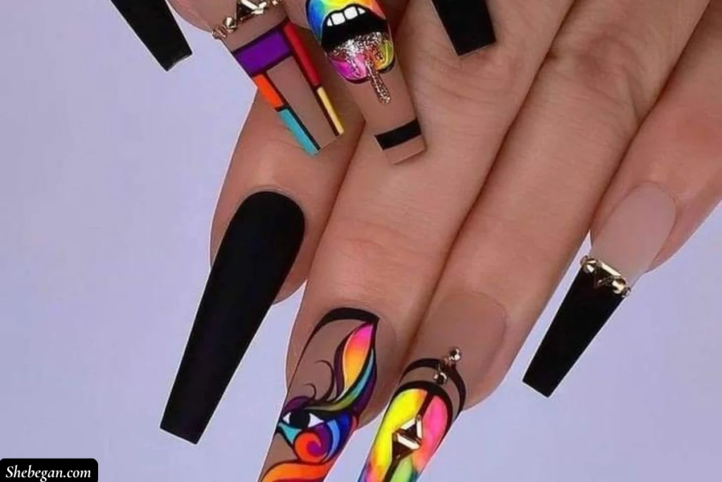 Coffin Acrylic Nail Ideas