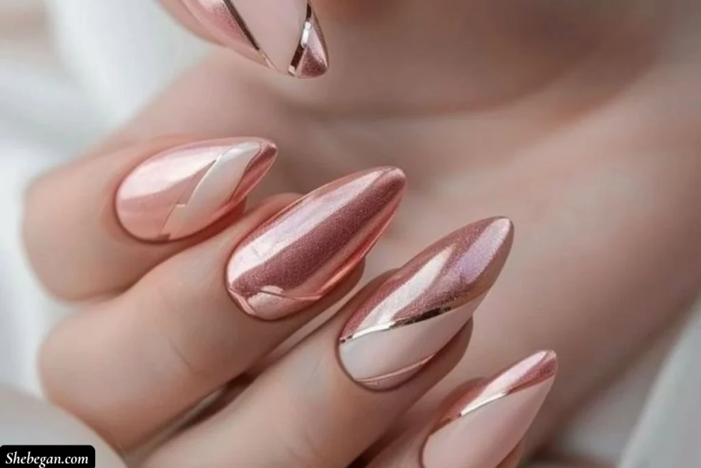 Rose Gold French Manicure Ideas